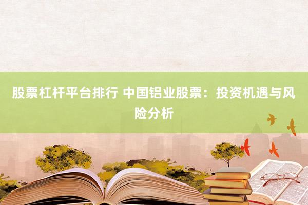 股票杠杆平台排行 中国铝业股票：投资机遇与风险分析