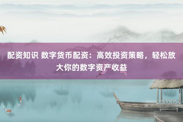 配资知识 数字货币配资：高效投资策略，轻松放大你的数字资产收益