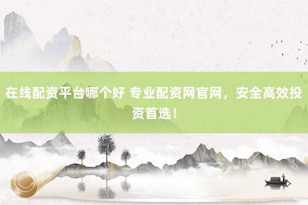 在线配资平台哪个好 专业配资网官网，安全高效投资首选！