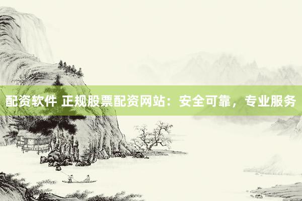 配资软件 正规股票配资网站：安全可靠，专业服务